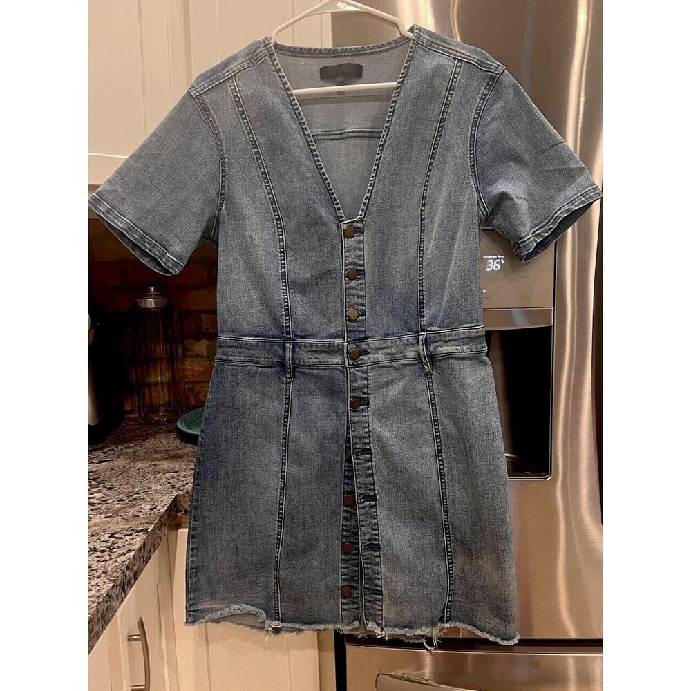 RACHEL Rachel Roy Womens Denim Mini Dress, Blue, Size Extra large